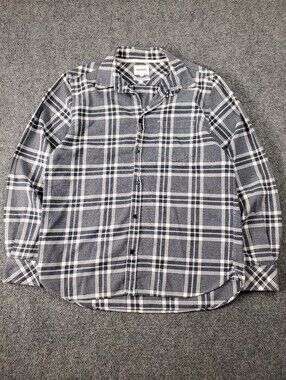 Norse Projects Hans Check Flannel Shirt Mens Medium Button Down Blue White